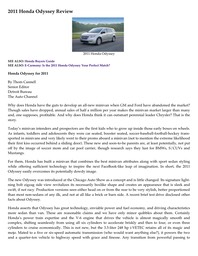 2011 Honda Odyssey Review